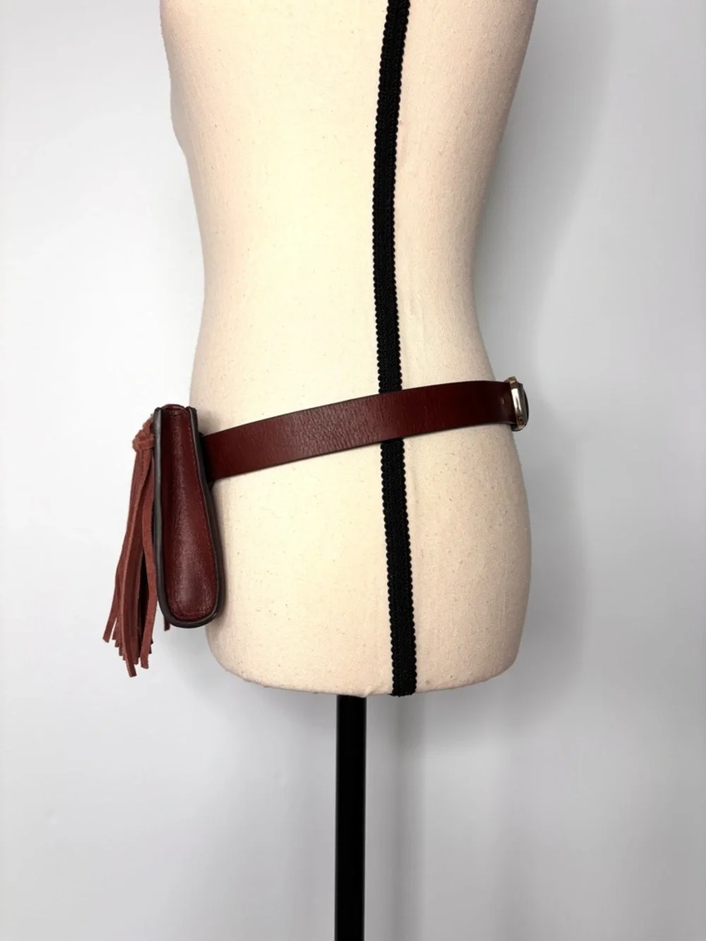 Rebecca Minkoff Stevie Brown Suede Leather Fringe Festival Boho Western Belt Bag